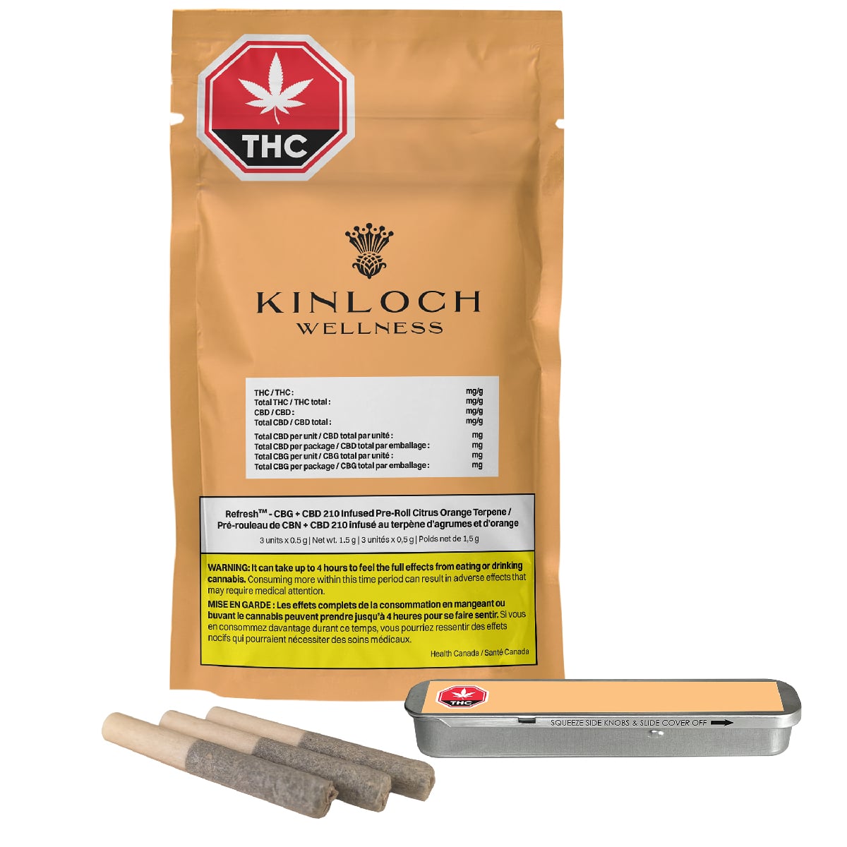 CBG+CBD 210 Citrus Infused Pre-Rolls 2 CBG+CBD 210 Citrus Infused Pre-Rolls - Image 2