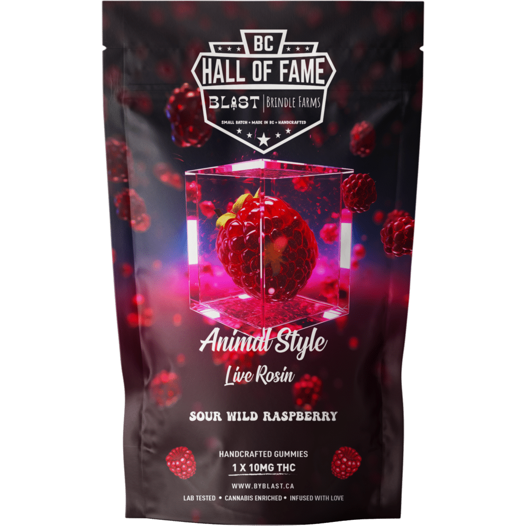 Buy Wild Raspberry Animal Style Live Rosin Gummies by BLAST