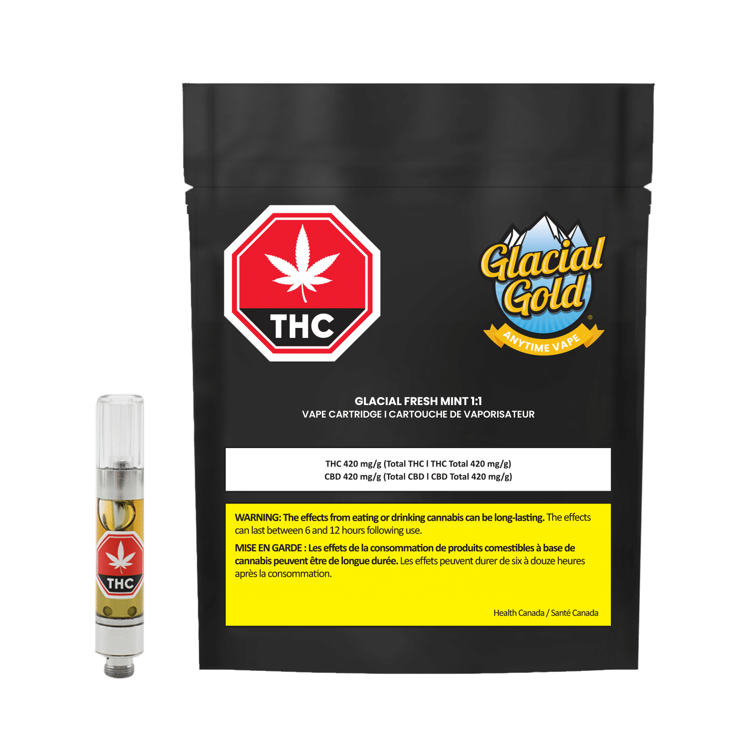 Anytime 1:1 Vape - Glacial Fresh Mint Distillate Cart 1 Anytime 1:1 Vape - Glacial Fresh Mint Distillate Cart