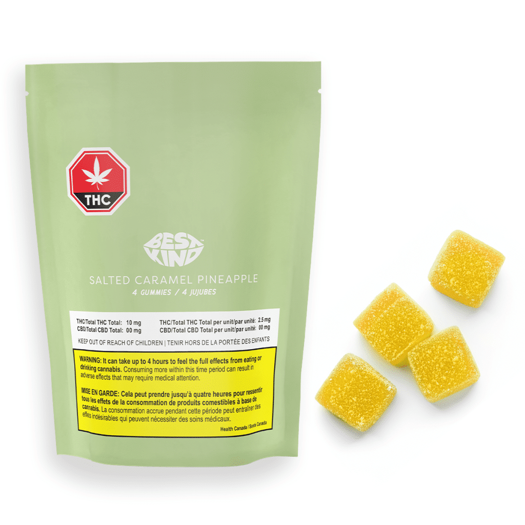 New Medical Cannabis Products at Mendo: July 16th 2025 5 salted caramel pineapple cannabis gummies from Best Kind