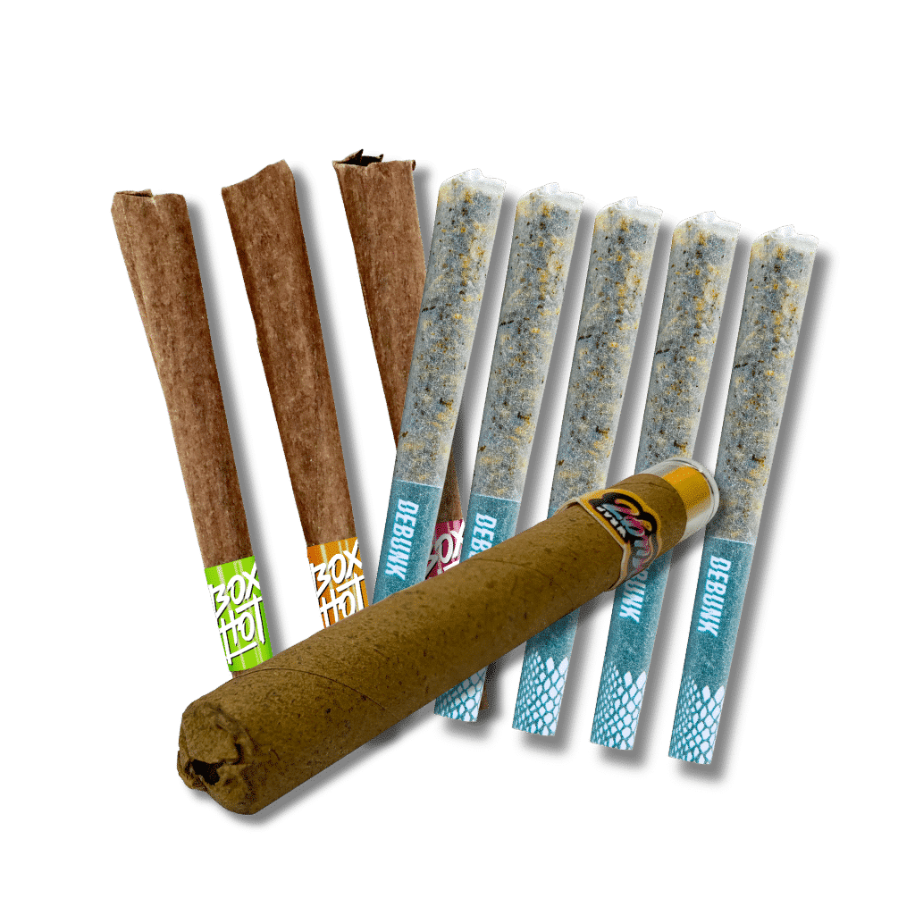 Variety of cannabis pre-rolls and blunts