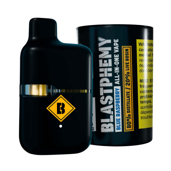 Blue Raspberry 80/20 Distillate/Live Rosin All-In-One Vape - Image 2