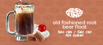 Old Fashioned Root Beer Gummy 3 Root Beer Flavored Gummy 10mg CBD 10mg CBN by Best Kind Edibles