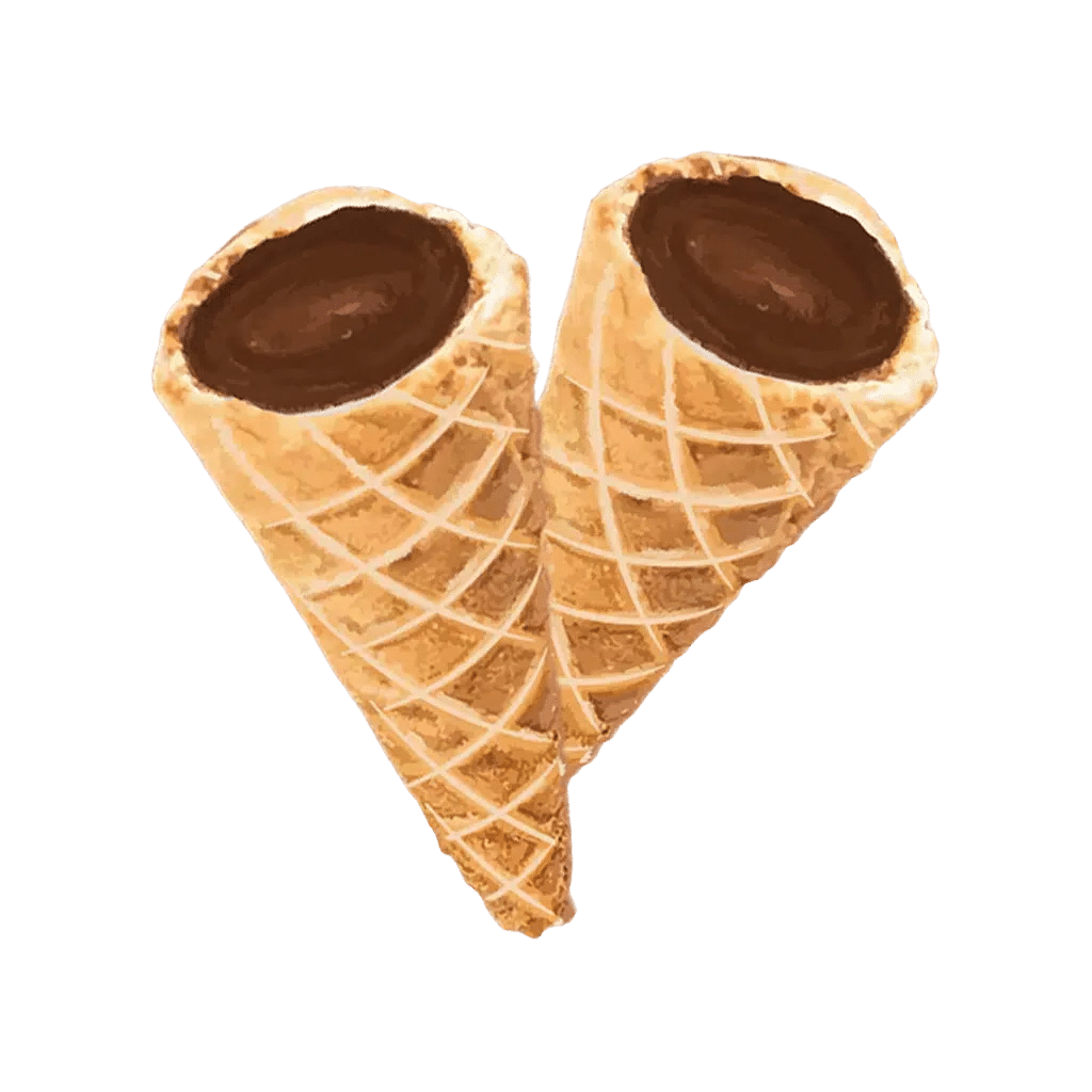Cornets gaufrés au caramel et au chocolat Live Rosin 1 Produit cornet au caramel
