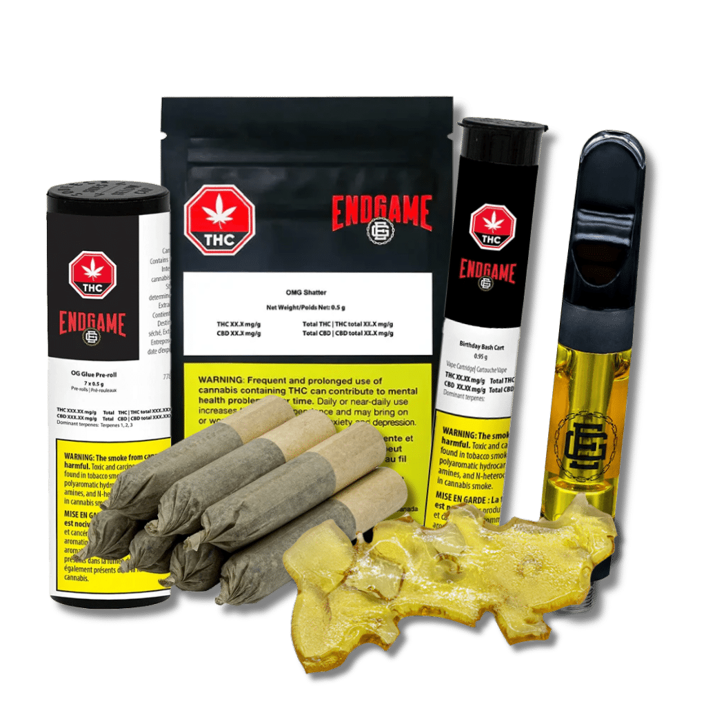 Endgame cannabis pre-rolls, capes, and shatter at Mendo Medical