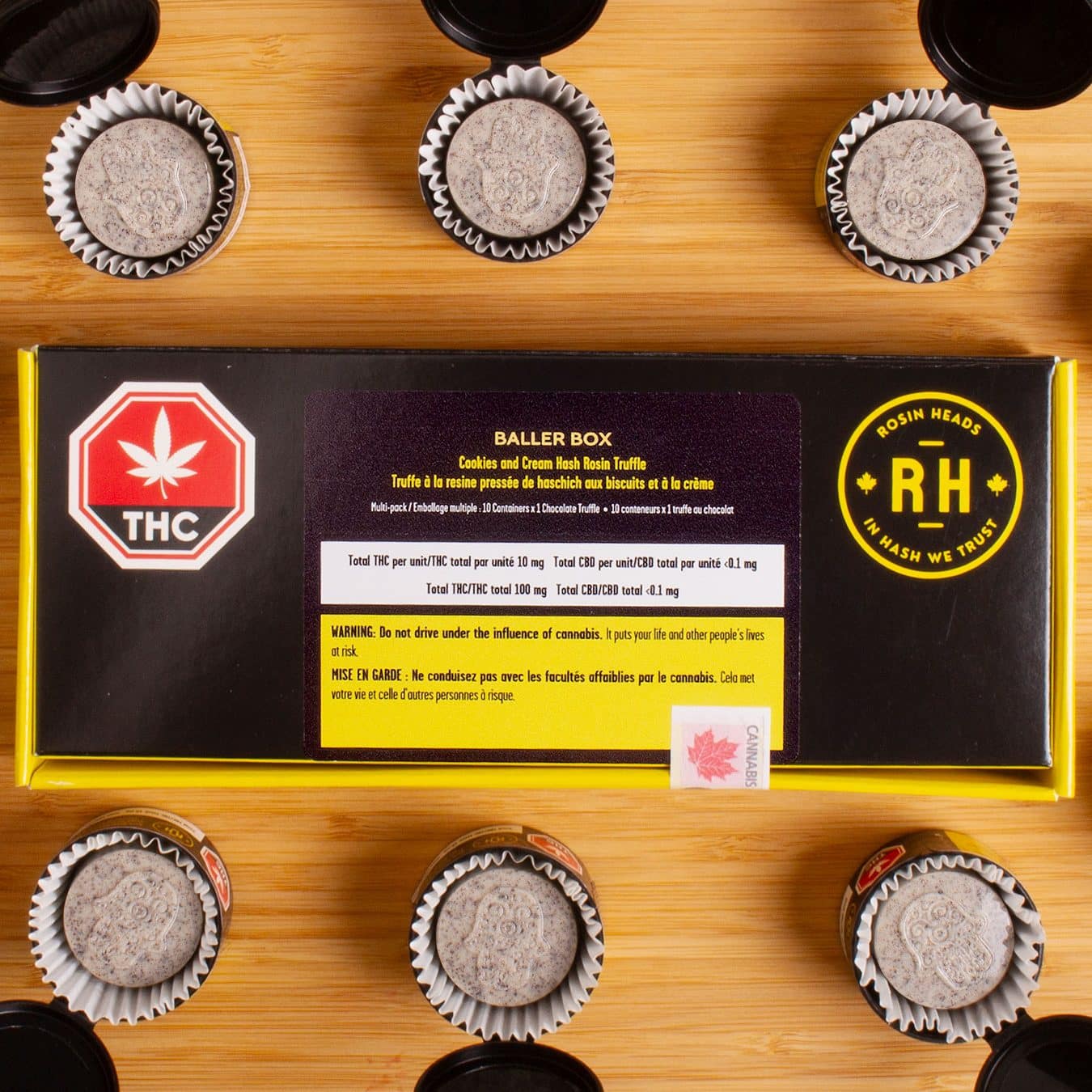 Cookie and Cream Baller Box Edible by Rosin Head 10x10mg