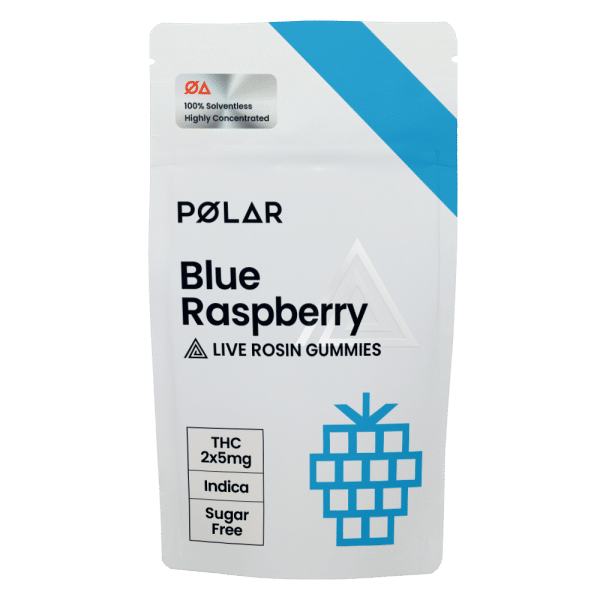 Blue Raspberry Sugar Free Live Rosin Gummies by Polar