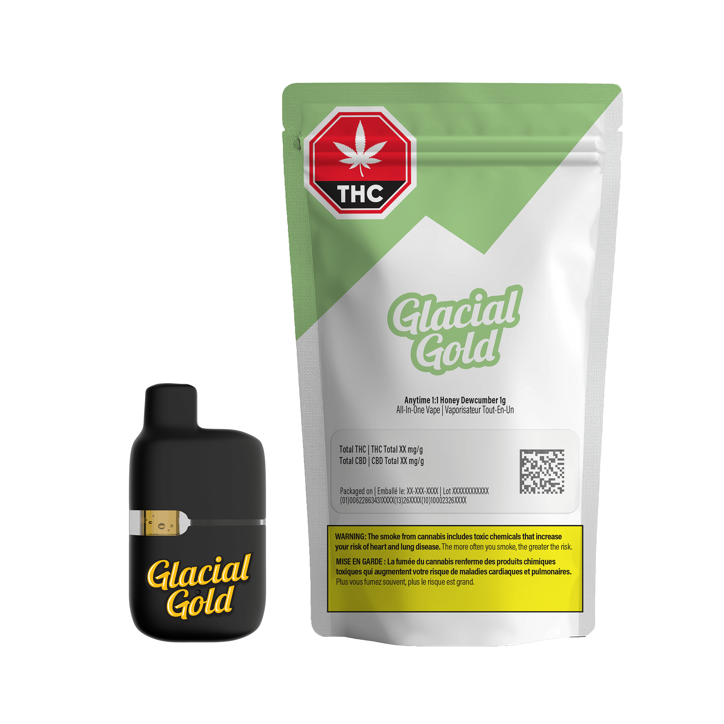 Anytime 1:1 Honey Dewcumber All-in-One Vape 2 Anytime 1-1 Honey Dewcumber AIO - Pouch & Vape by Glacial Gold