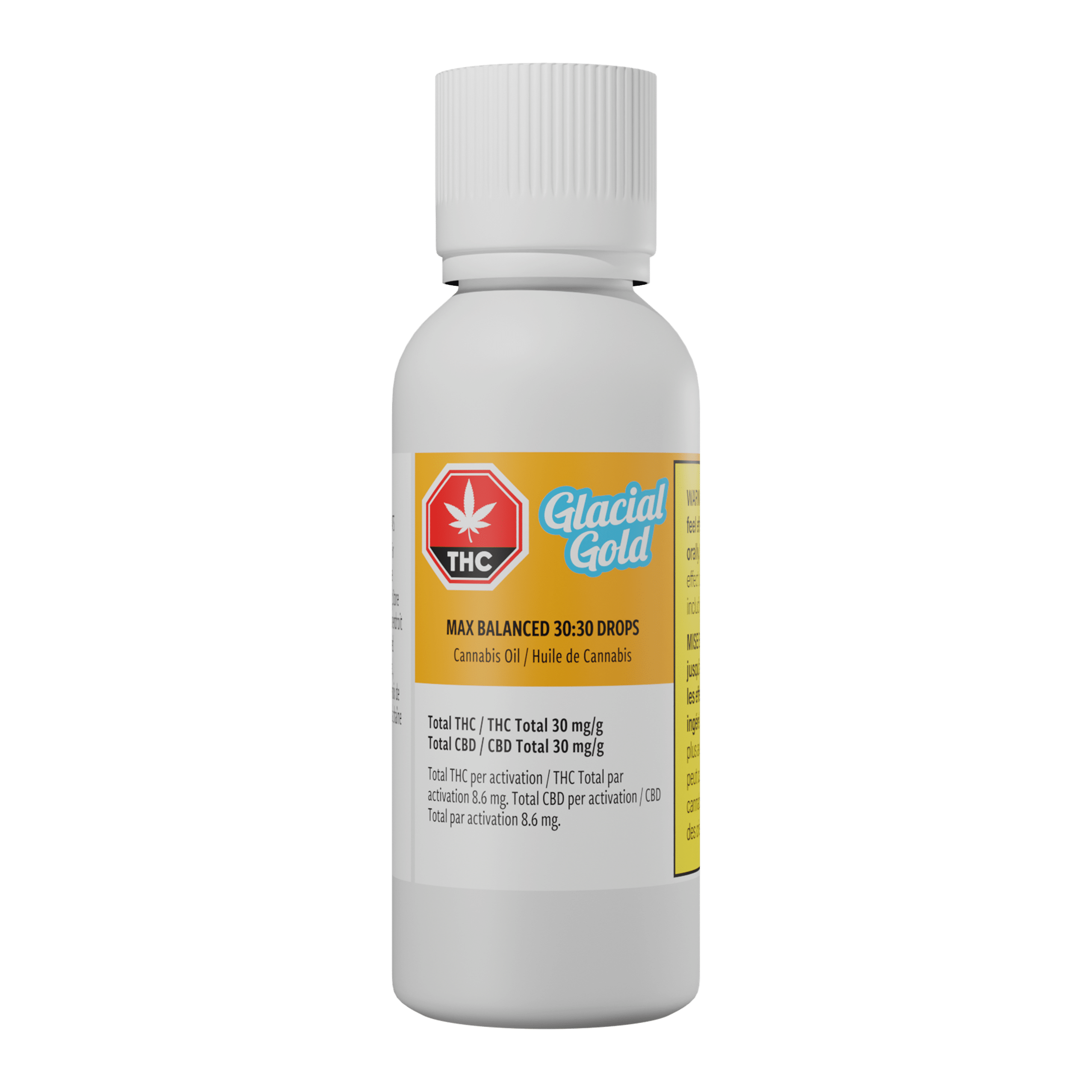 MAX Balanced 30:30 Oil Drops 1 MAX Balanced 30-30 Oil Drops - Bottle by Glacial Gold