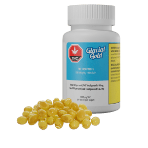THC 10 Softgels - 100 Pack - Bottle & Softgels by Glacial Gold
