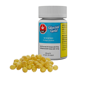 THC 10 Softgels - 50 Pack - Bottle & Softgels by Glacial Gold
