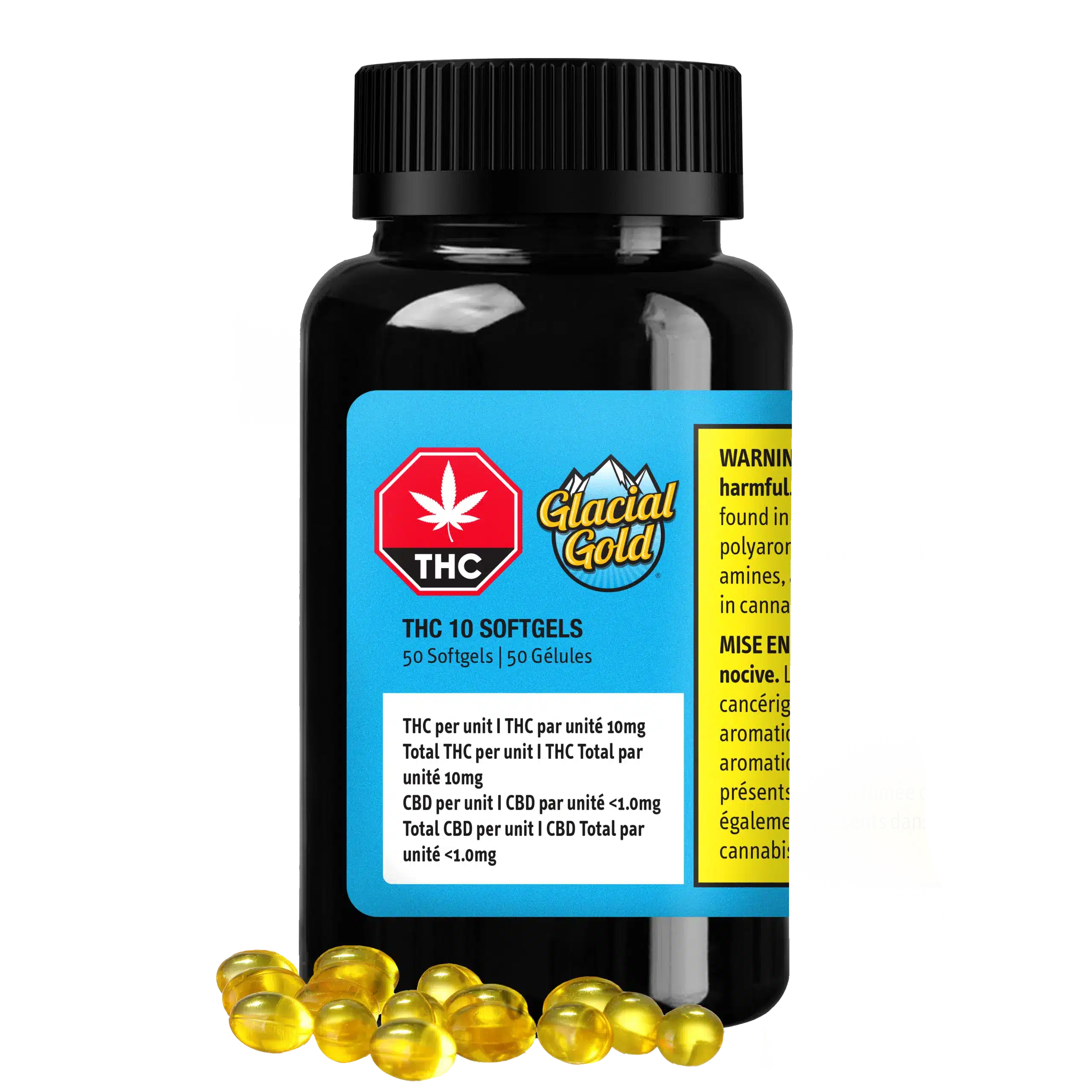 THC 10 Softgels 50-Pack 1 THC 10 Softgels 50-Pack by Glacial Gold