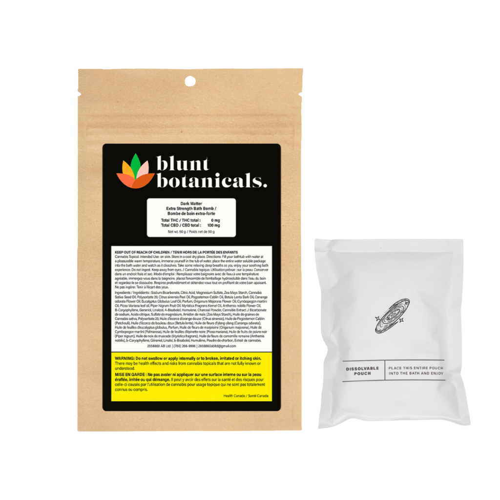 Dark Matter Extra Strength Zero Waste Bath Bomb by Blunt Botanicals