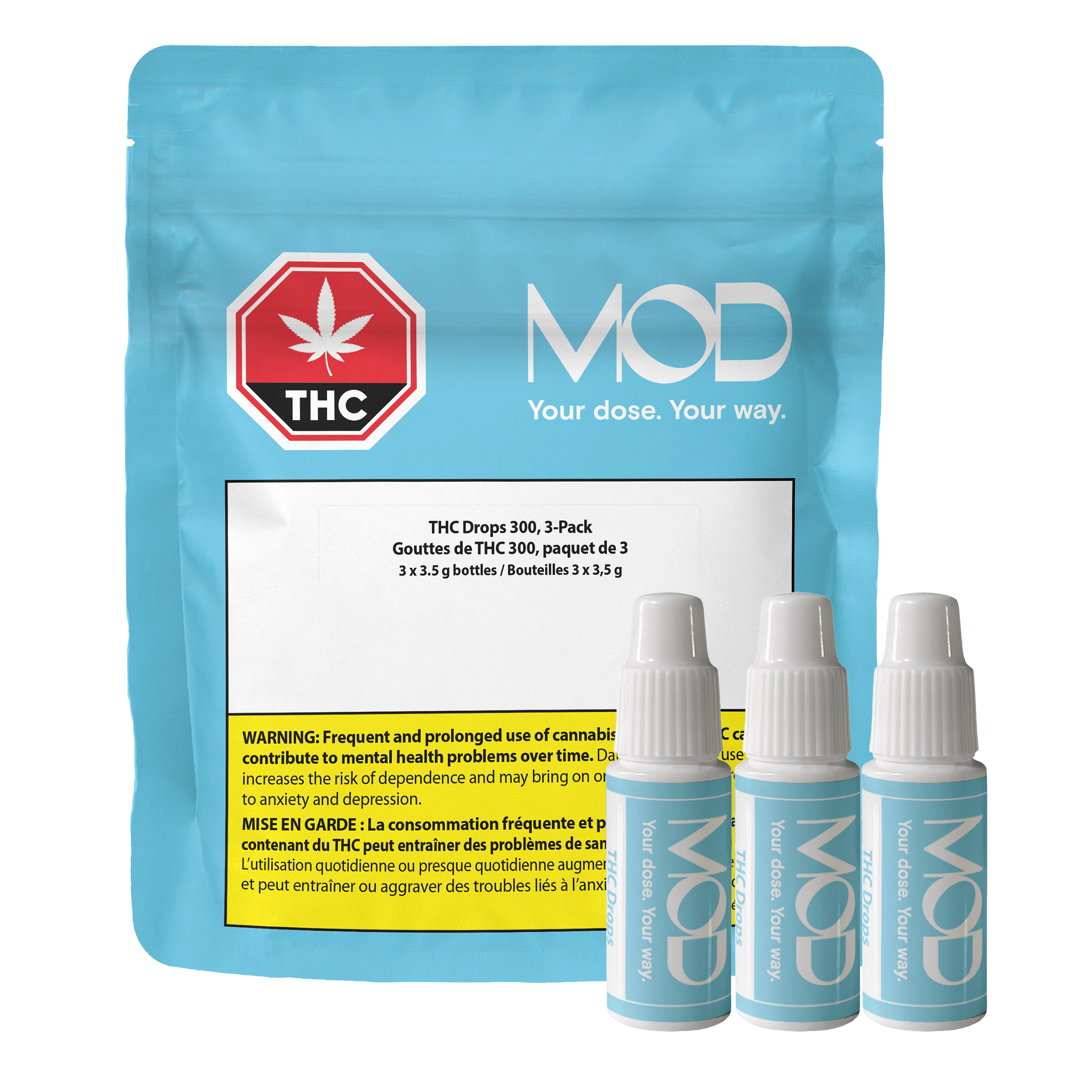 THC 300 Drops 3-Pack 2 THC drops 300x3packs by MOD + Pack