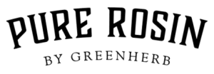 PURE ROSIN By Greenherb black brand logo