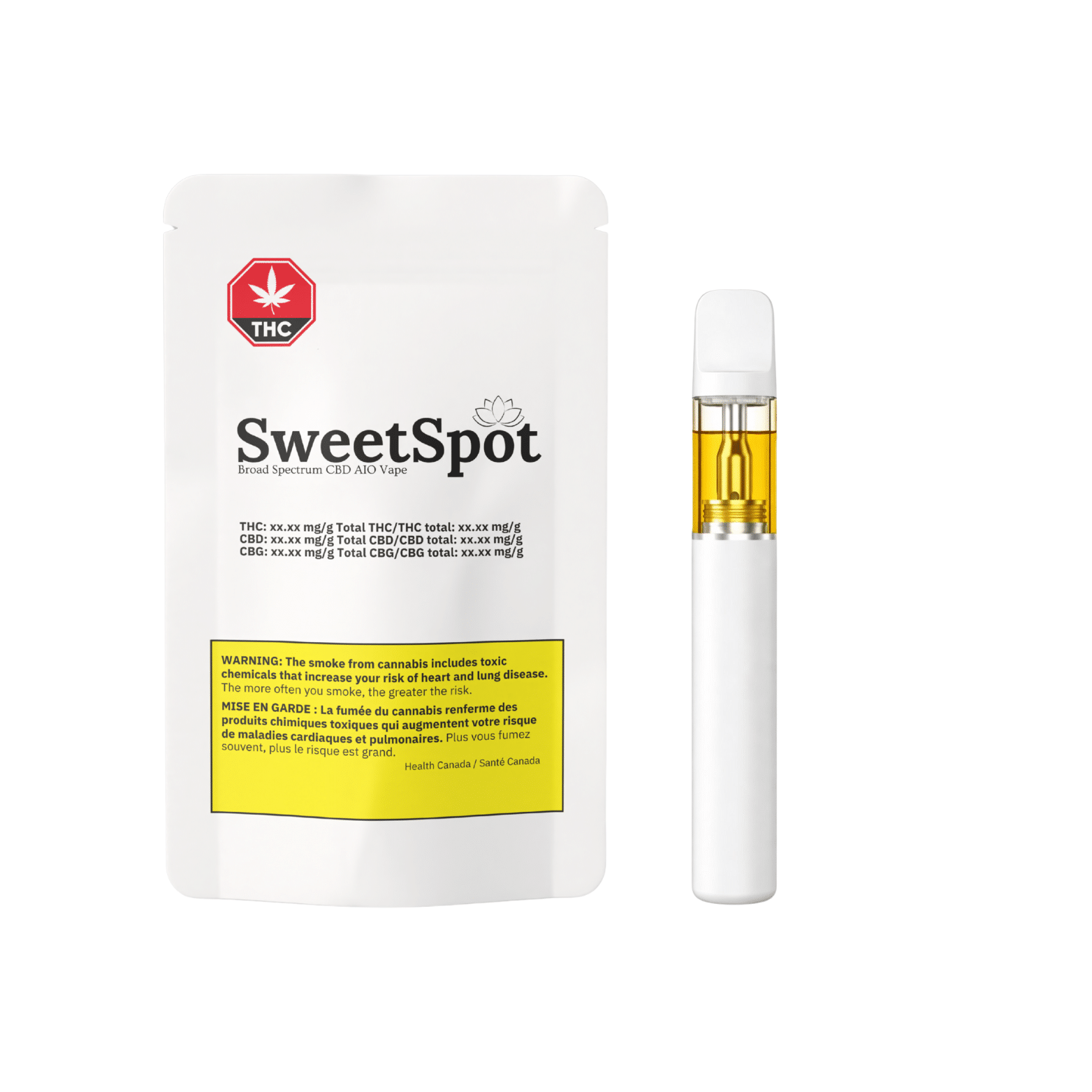 Vapeur CBD à large spectre tout-en-un par Sweetspot Pack