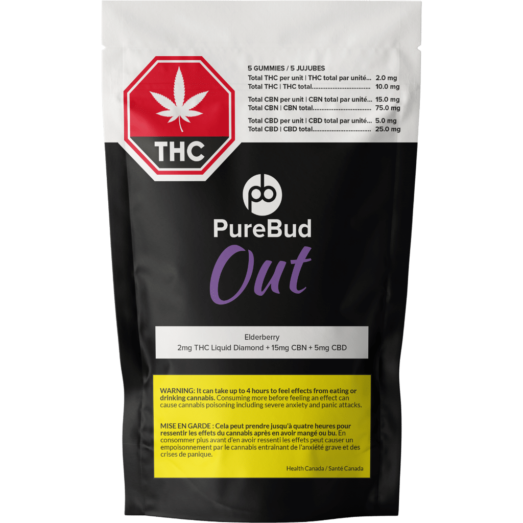 Out - Elderberry CBN+CBD+THC Gummies 2 Out - Elderberry CBN+CBD+THC Gummies by Purebud