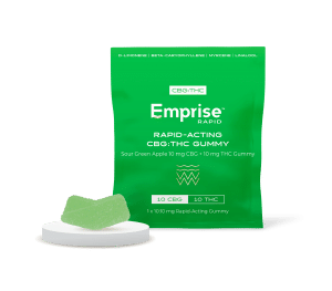 Sour Green Apple 10 mg CBG _ 10 mg THC Gummy_Product-emprise