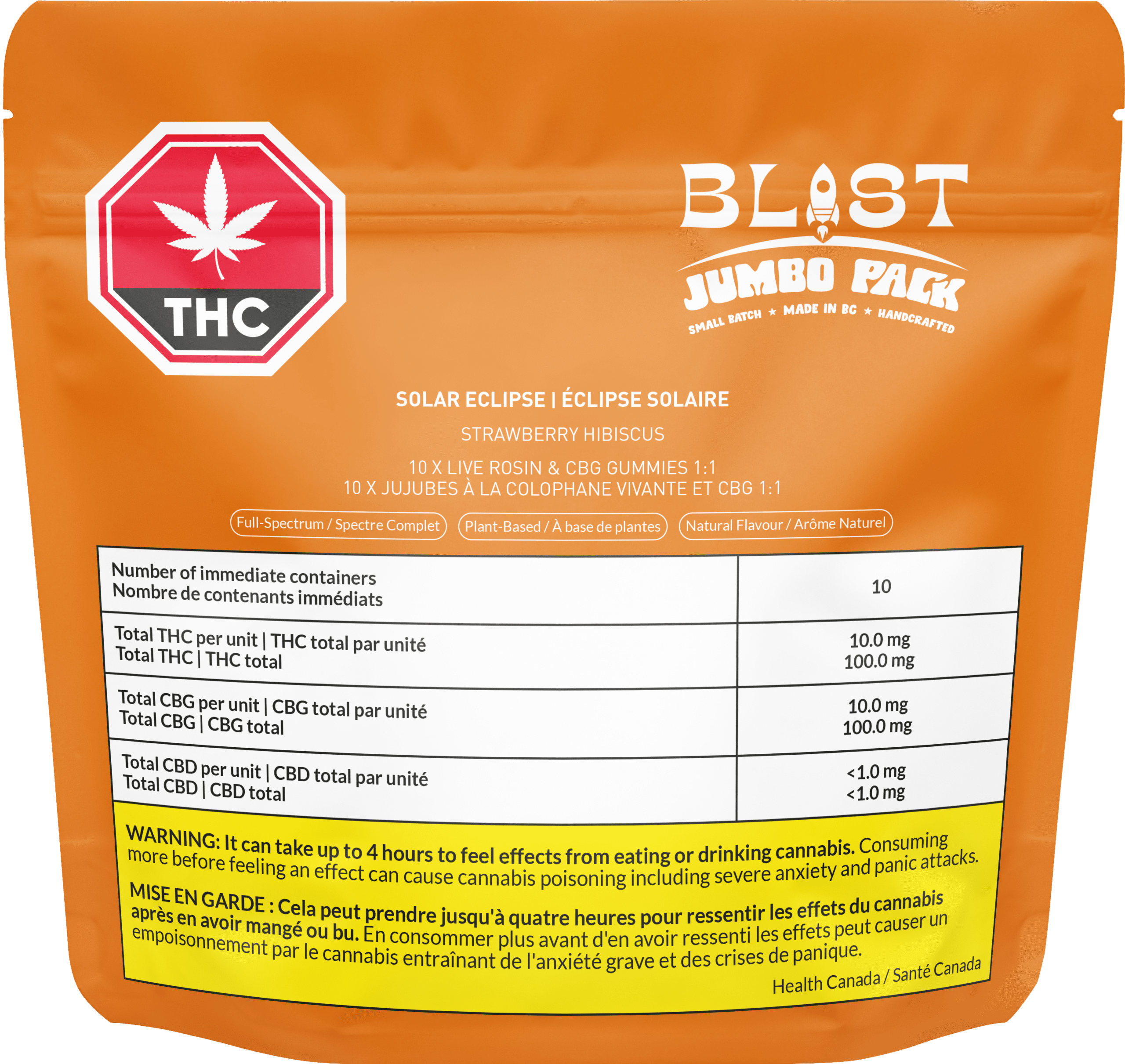 Solar Eclipse Strawberry CBG/Live Rosin Gummy - Jumbo Pack 1 Solar Eclipse Strawberry CBG/Live Rosin Gummy - Jumbo Pack (Outer Pack Front)