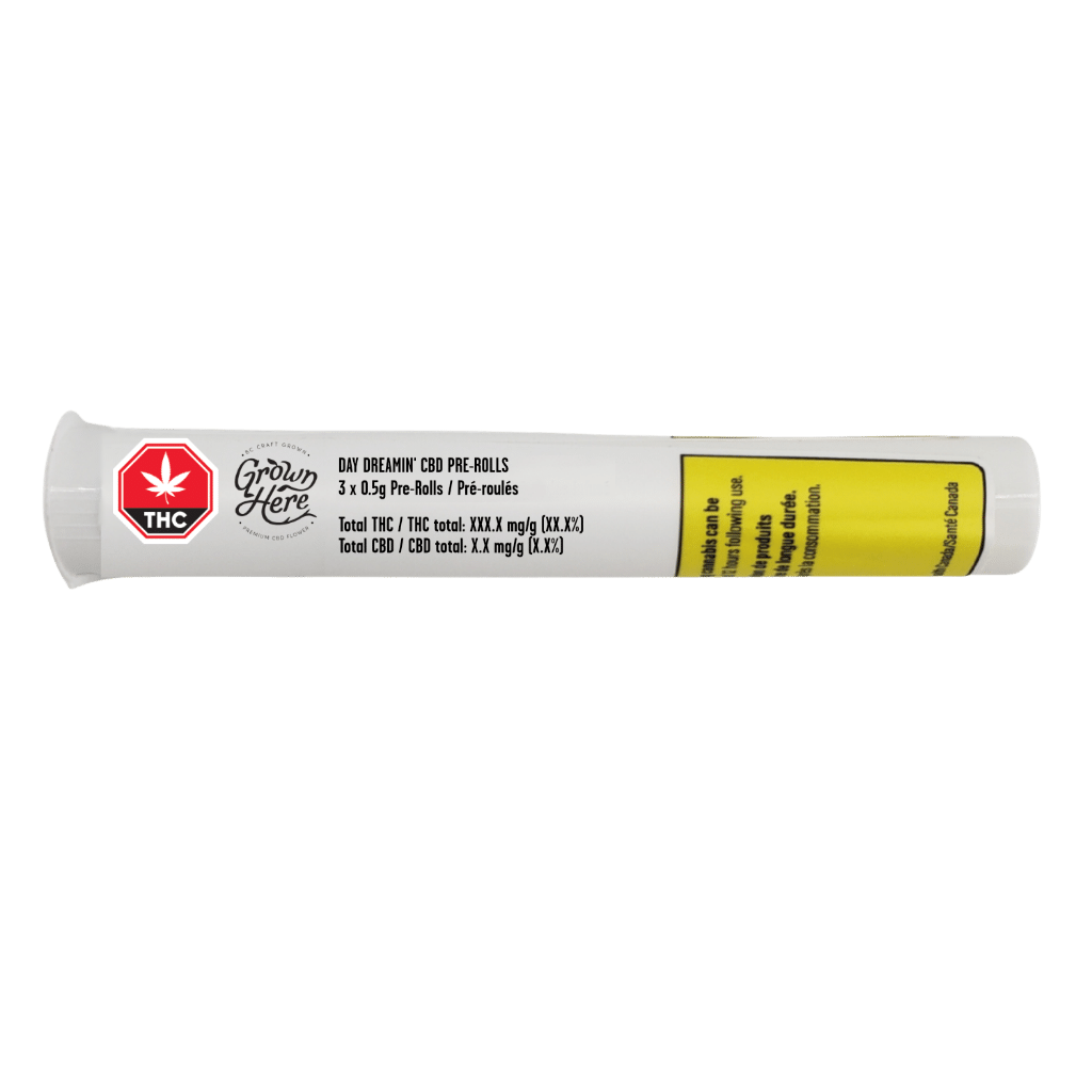Day Dreamin' Infused CBD Prerolls 3 Day Dreamin' Infused CBD Prerolls 3x0,5g by Grown Here Farms (Package)