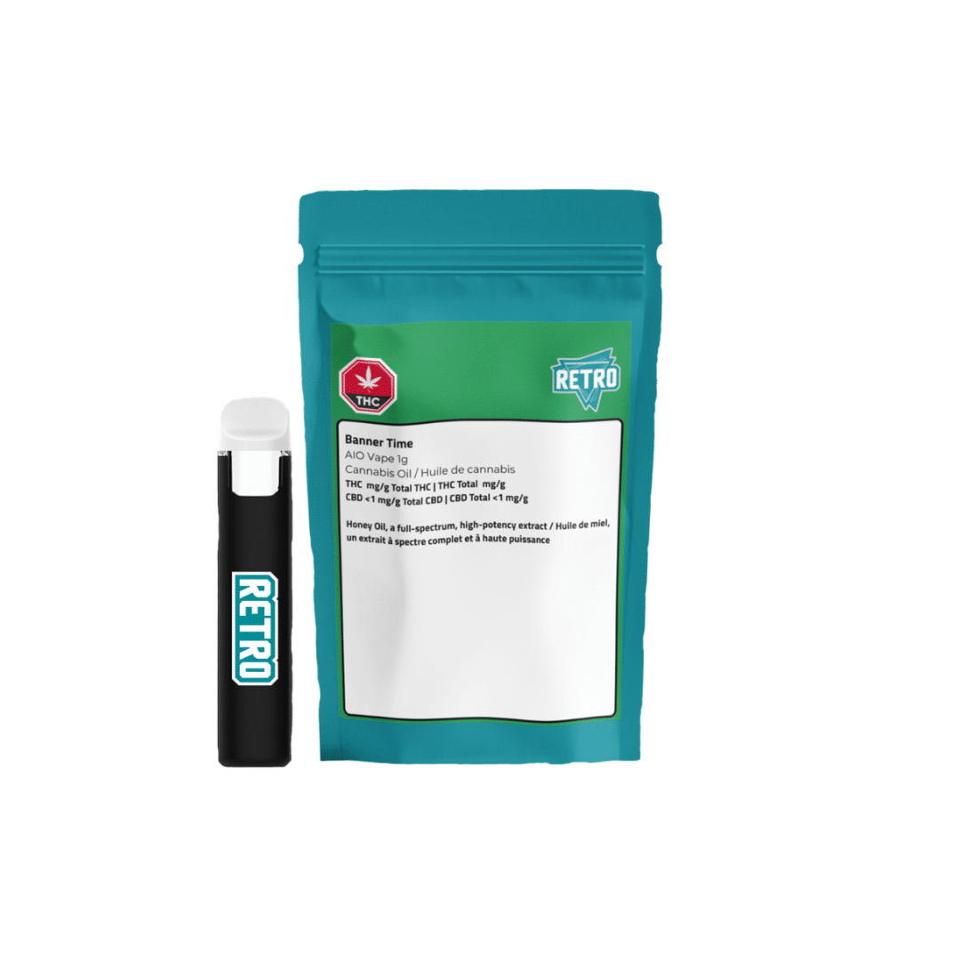 Bannertime Honey Oil Vape tout-en-un 2 Retro Banner Time Honey Oil All In One Vape