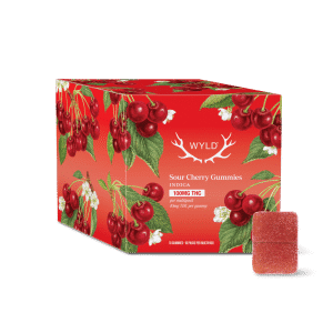 WYLD Real Fruit Sour Cherry Indica Gummies Multipack (Product+Pack)