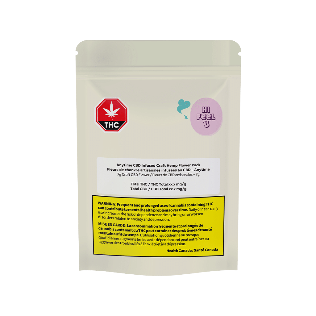 Anytime - CBD Infused Craft Hemp Flower 3 Anytime CBD Infused Craft Hemp Flower by HifeelU (package)