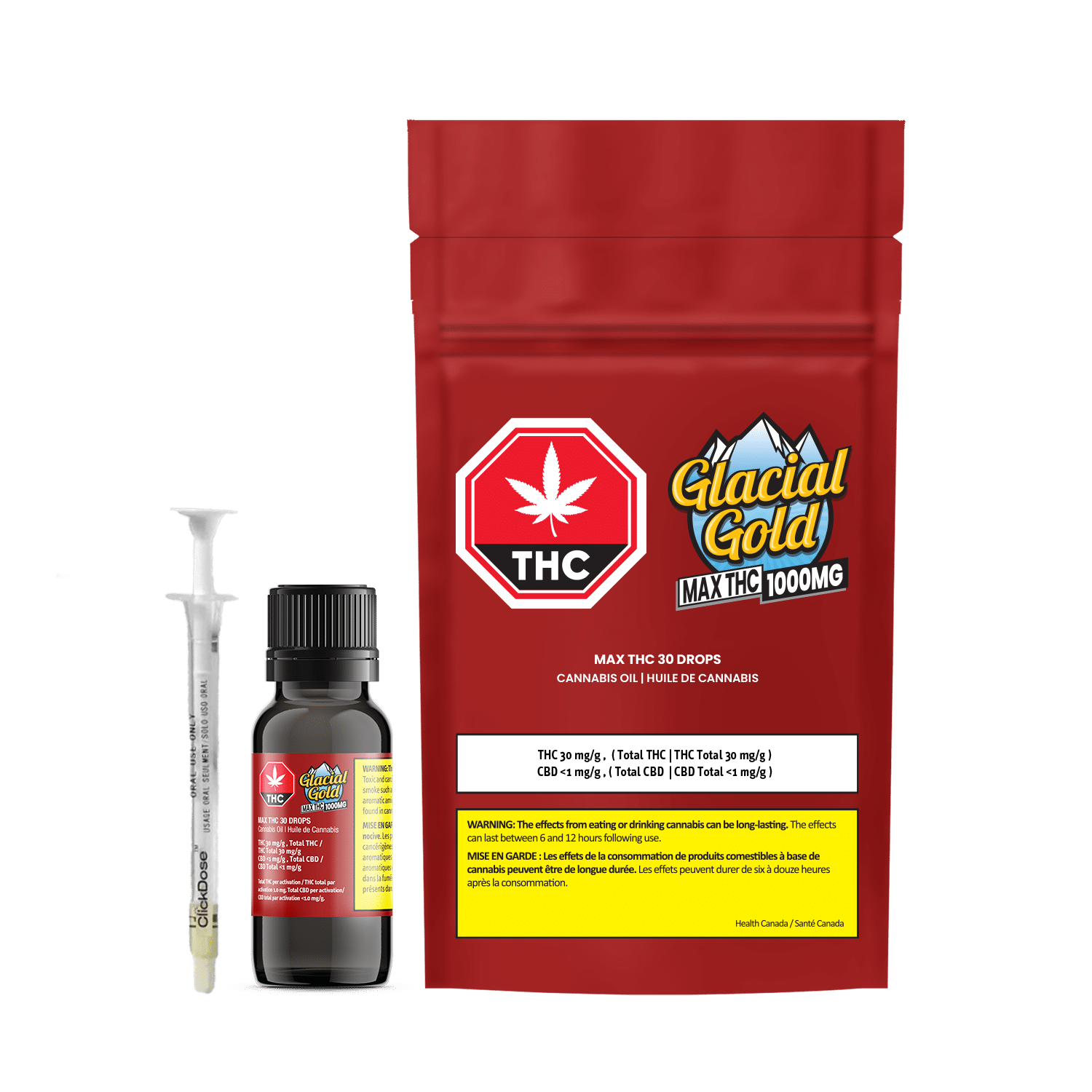 New Medical Cannabis Products at Mendo: July 15th 2026 35 MAX THC 30 Drops 35ml by Glacial Gold Product and Package