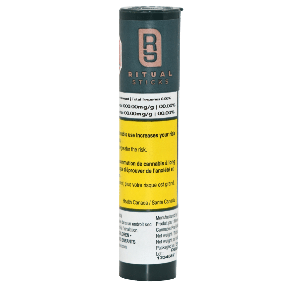 Préroulés Super Sativa 2 Préroulés Super Sativa 3x0,5g de Ritual Sticks (Emballage)