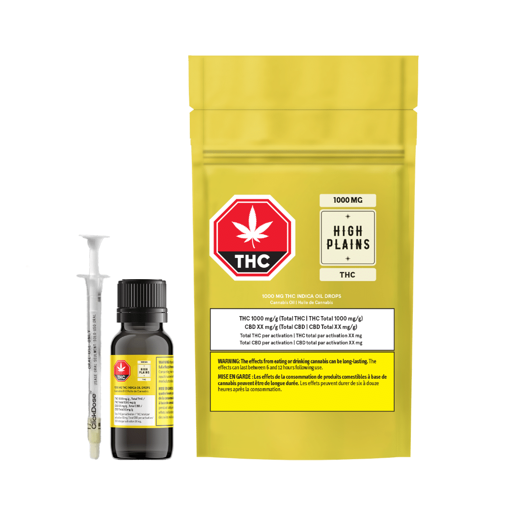 New Medical Cannabis Products at Mendo: July 15th 2026 38 1000mg THC Indica Oil Drops 35ml by High Plains
