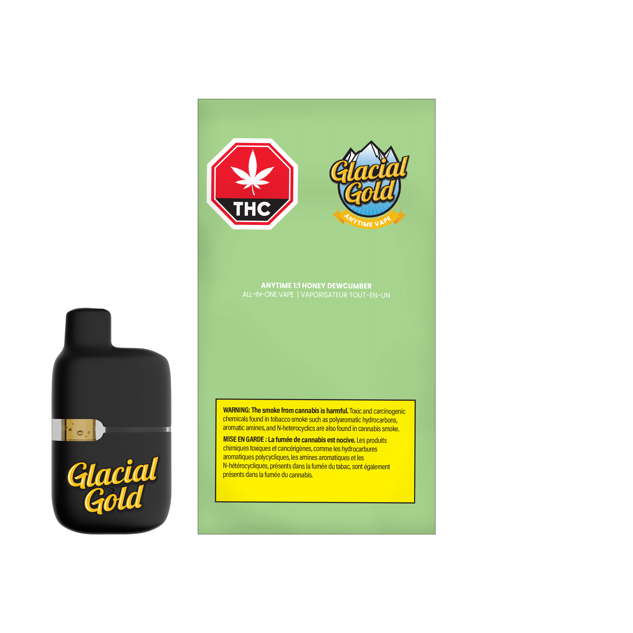 New Medical Cannabis Products at Mendo: July 15th 2026 20 Anytime 1:1 Honey Dewcumber All-In-One 1g by Glacial Gold Product and Package