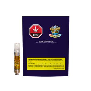 Produit et emballage de la cartouche 510 Rainbow Glow 1:1 Anytime 1 g de Glacial Gold