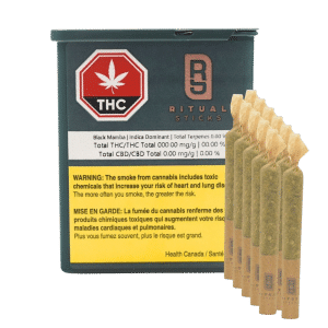 Black Mamba (12x0,5g) Pre-rolls by Ritual Sticks (Product+Package)