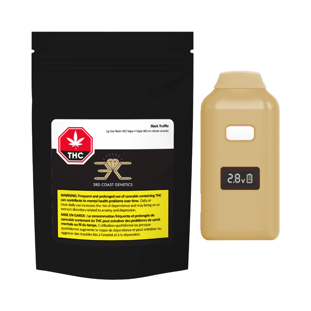 New Medical Cannabis Products at Mendo: August 5th 2026 29 Black Truffle Live Resin All-In-One Vape by rd Coast Genetics (Product+Package)