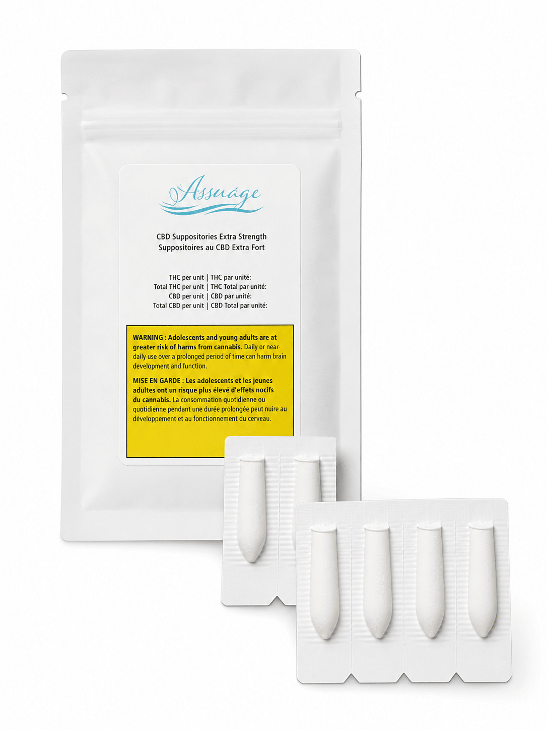 New Medical Cannabis Products at Mendo: July 28th 2026 26 CBD Suppositories 12 pack by Assuage Product and Package