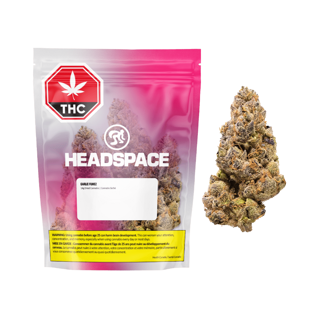 New Medical Cannabis Products at Mendo: August 5th 2026 18 Garlic Fumez 14g by HEADSPACE (Product+Package)