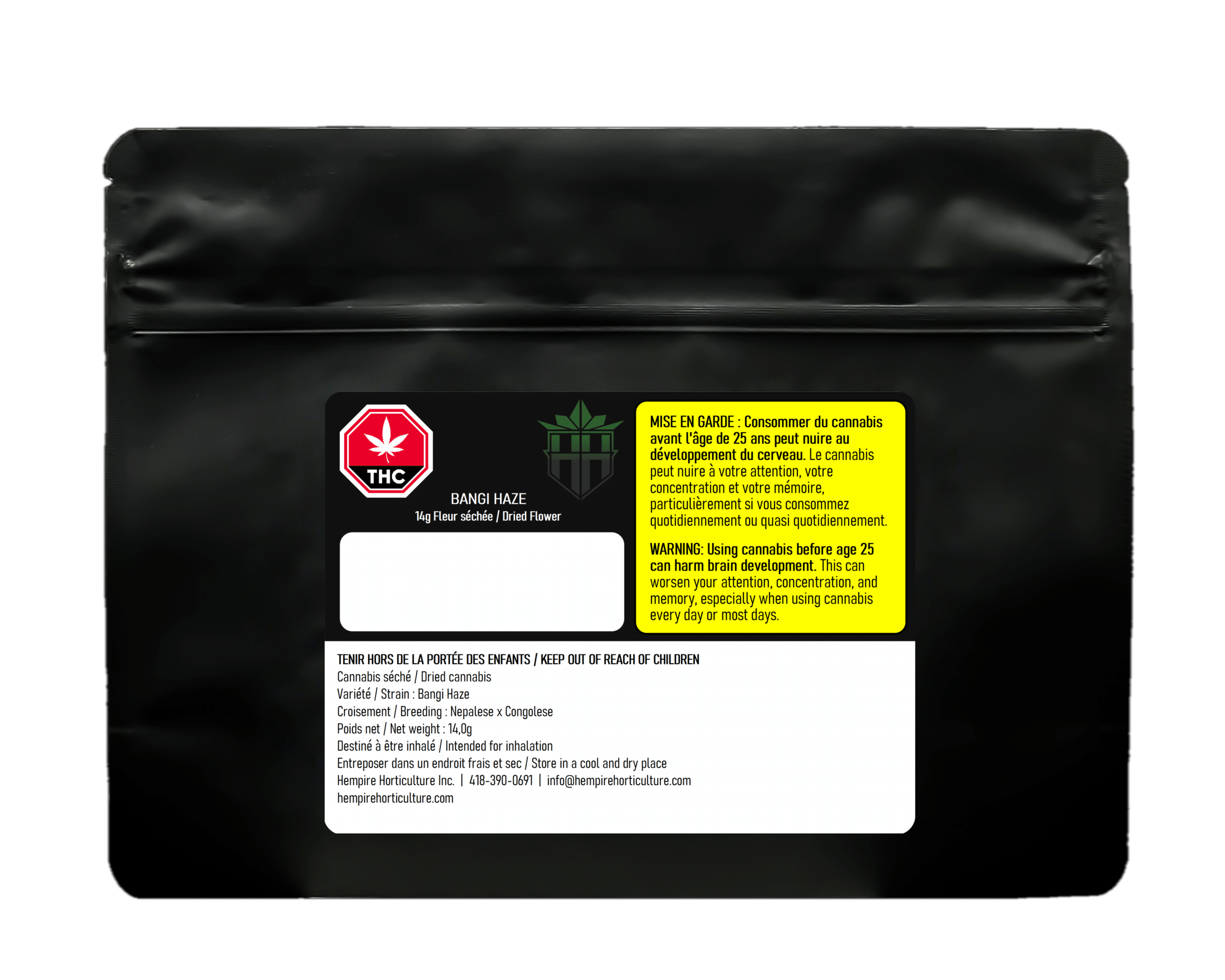 Bangi Haze 2 Bangi Haze 14g by Hempire Horticulture Package