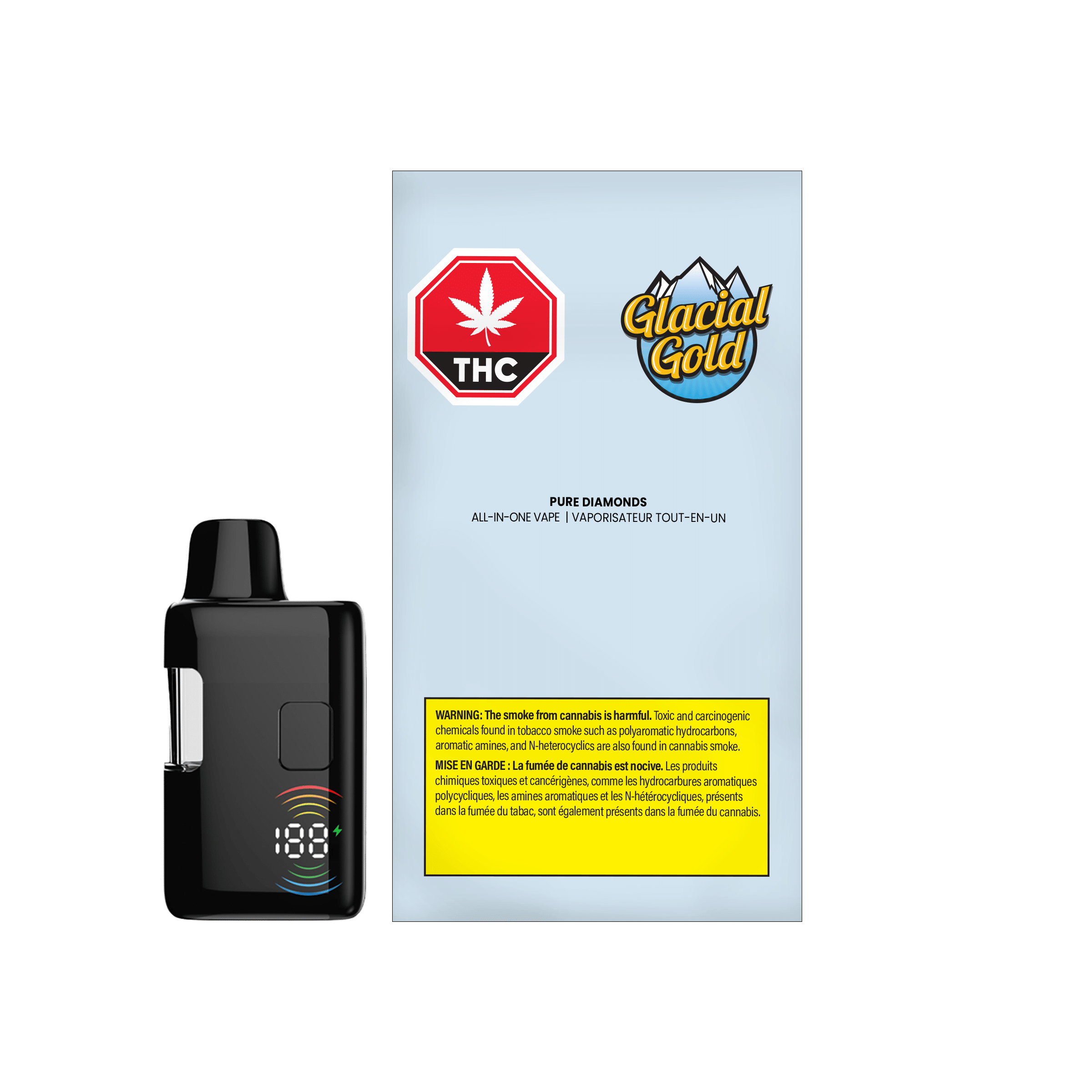 New Medical Cannabis Products at Mendo: July 15th 2026 23 Pure Diamonds All-In-One 1g by Glacial Gold Product and Package