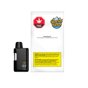Pure Distillate All-In-One 1g by Glacial Gold Product and Package