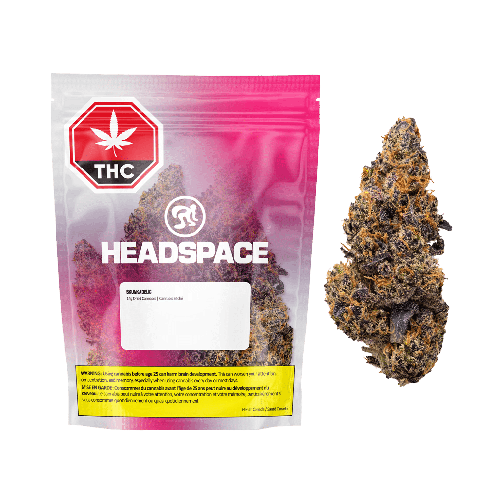 New Medical Cannabis Products at Mendo: August 5th 2026 20 Skunkadelic 14g by HEADSPACE (Product+Package)