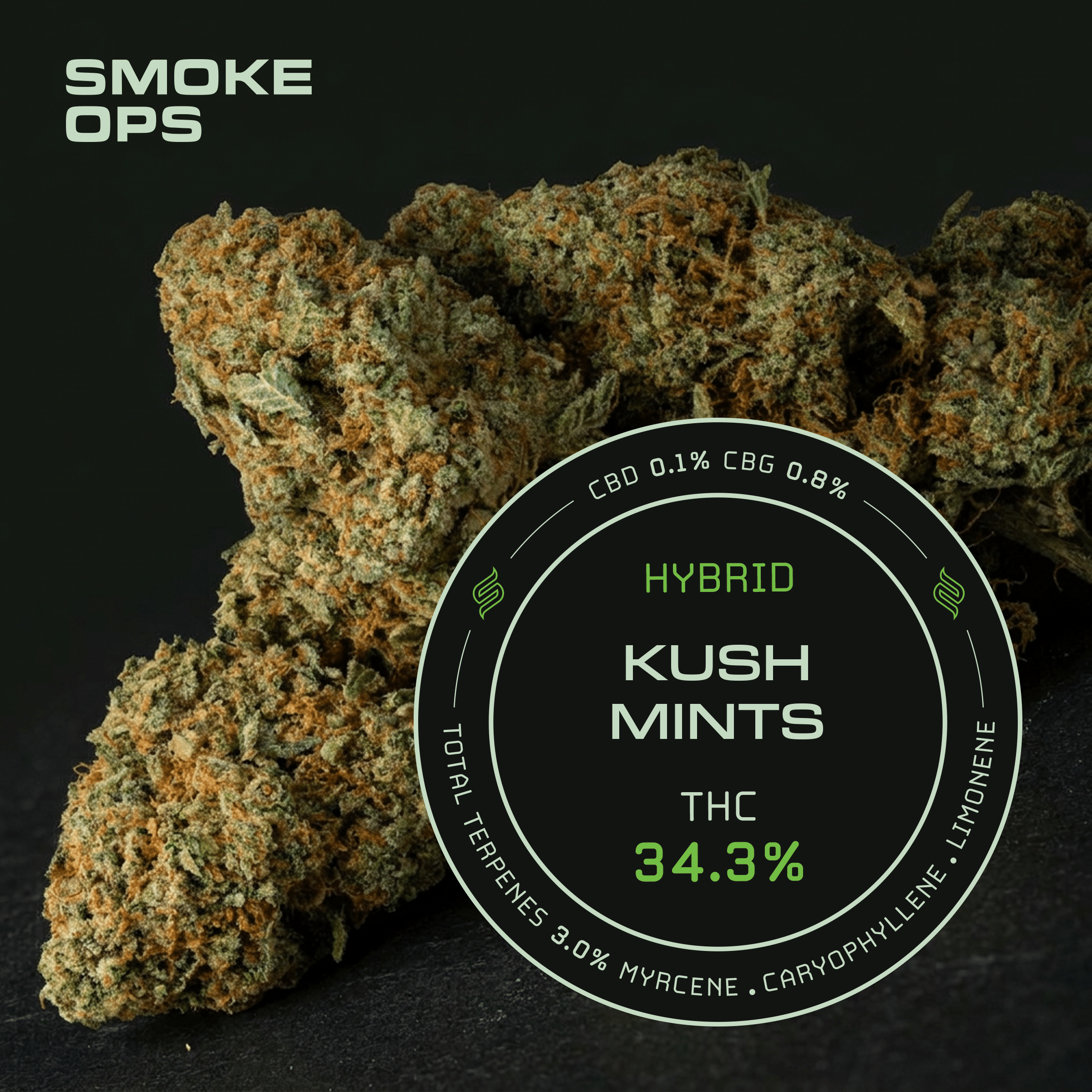 Kush Mints 2 Kush Mints 7g Flower by Smoke Ops Vanity Pic