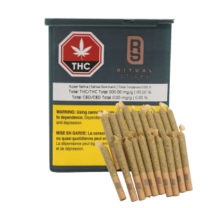 Super Sativa (20x0,5g) Pre-rolls by Ritual Sticks (Product+Package)
