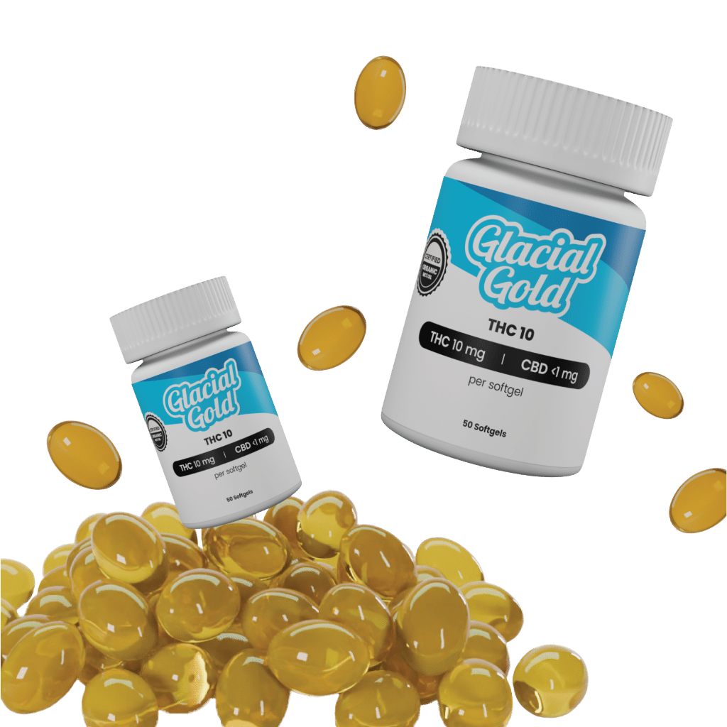 New Medical Cannabis Products at Mendo: July 15th 2026 31 THC 10 Softgels 50-Pack by Glacial Gold
