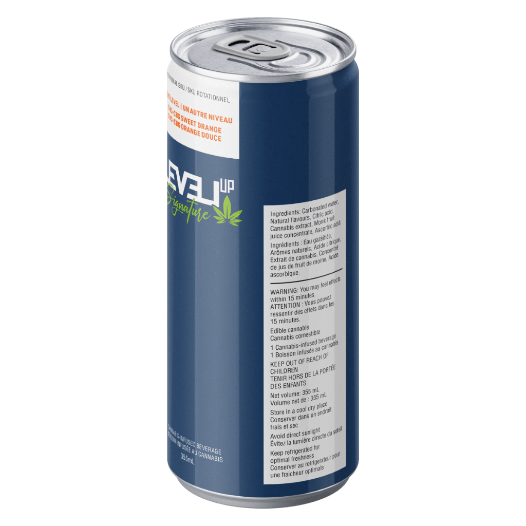 Boisson orange douce THC+CBG 2 Boisson orange sucrée THC+CBG par Level Up Signature, arrière