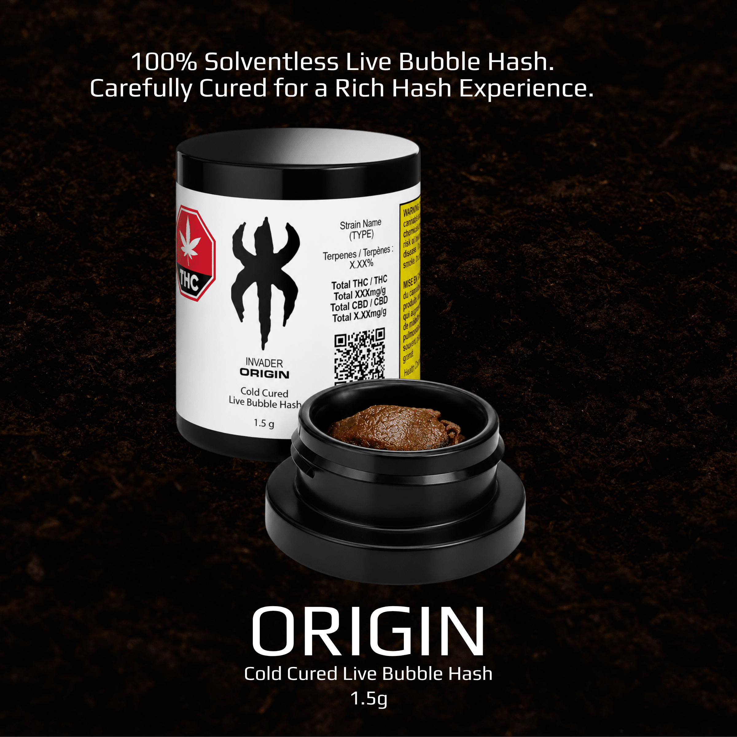 ORIGIN - Live Bubble Hash affiné à froid 2 ORIGIN Cold Cured Live Bubble Hash Vanity image by Invader