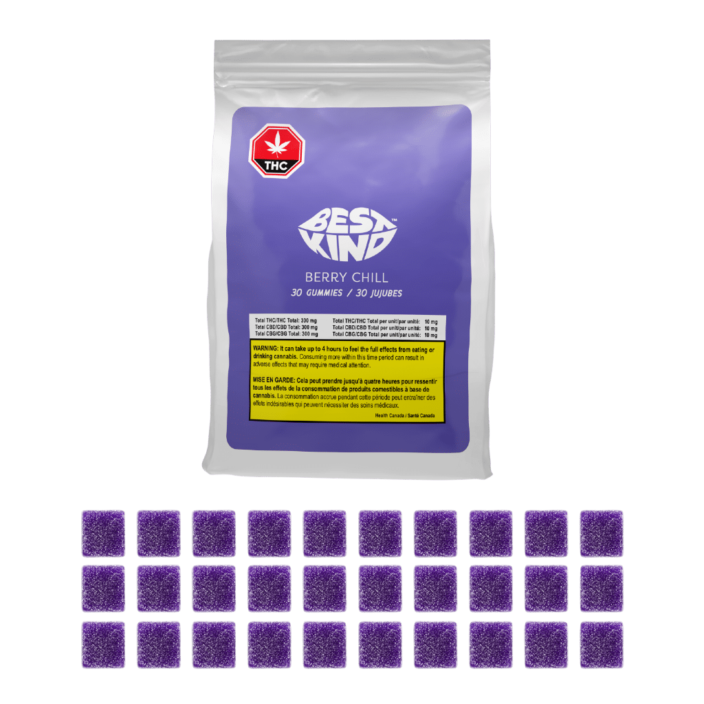 New Medical Cannabis Products at Mendo: September 2nd 2026 16 Berry Chill 30-Pack by Best Kind (Product+Package)