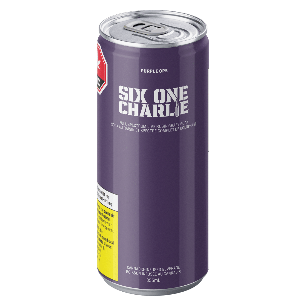 Purple Ops – Full Spectrum Live Rosin Grape Soda by Six One Charlie (Front)
