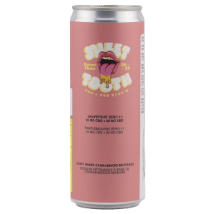 Grapefruit Zero 1 1 CBD CBG front can by Sweet Tooth