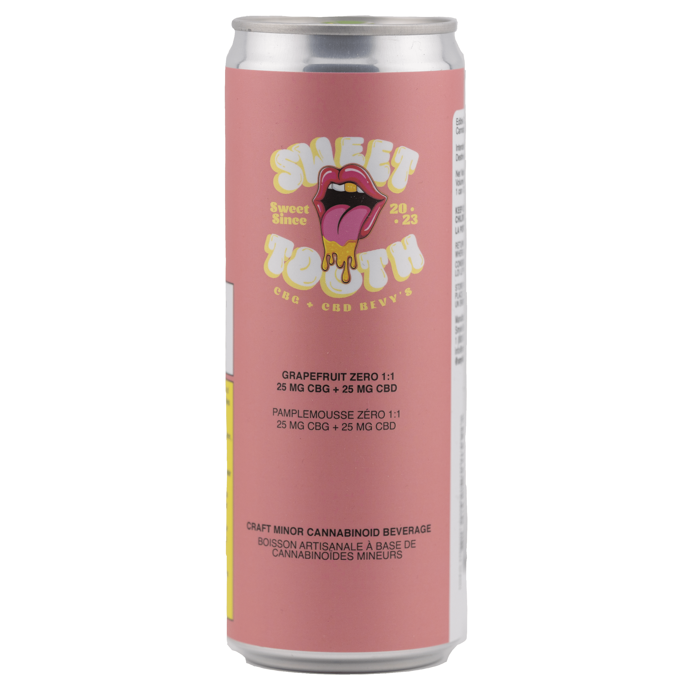 Grapefruit Zero 1 1 CBD CBG front can by Sweet Tooth