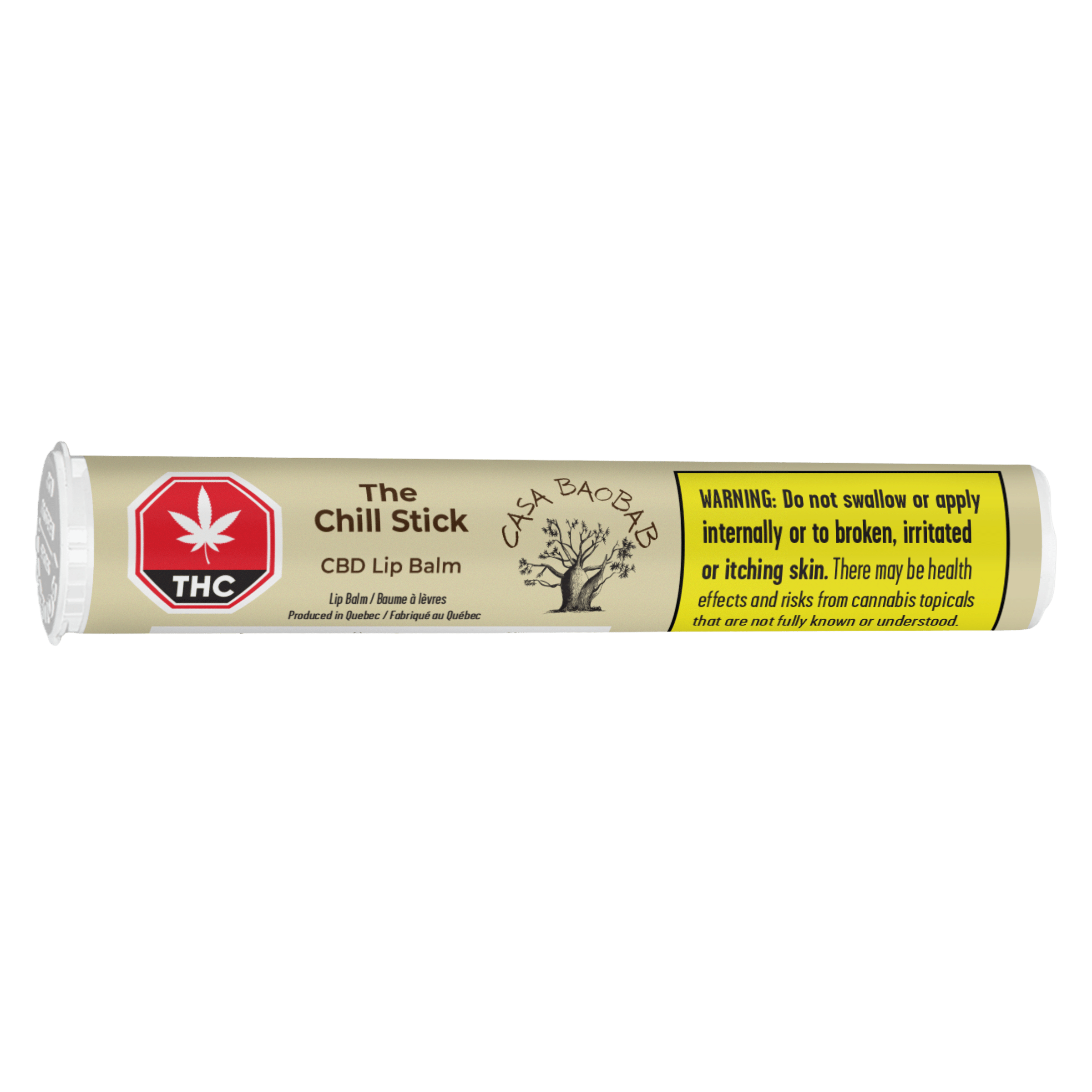 Baume à lèvres CBD ChillStick 3 Contenant du baume à lèvres Chillstick de Casa Baobab